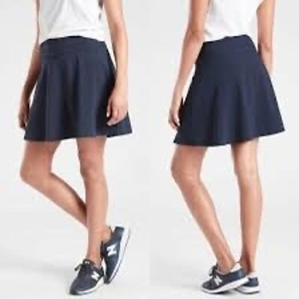 Athleta All Day Skort Skirt Women’s Sz 12 Navy Blue Stretch Athletic